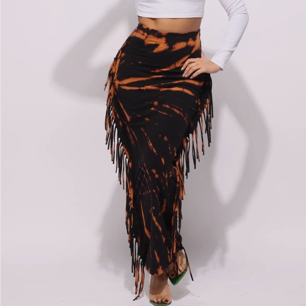 Tie dye maxi skirt